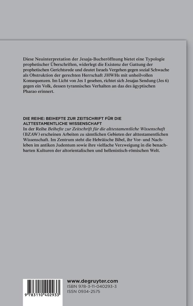 Weitere Ansicht: Jesaja 1 - Eine Exegese der Eröffnung des Jesaja-Buches | Joachim Eck