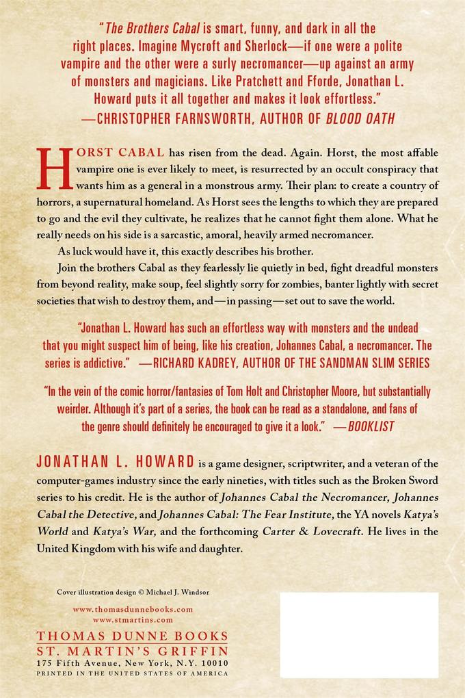 Weitere Ansicht: Brothers Cabal | Jonathan L. Howard