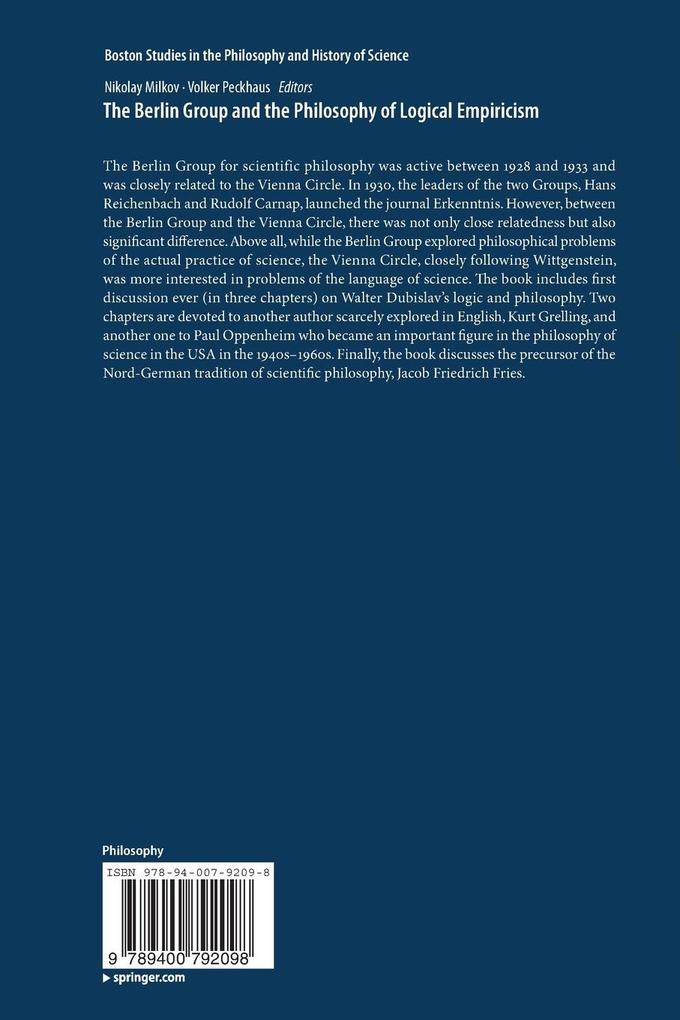 Weitere Ansicht: The Berlin Group and the Philosophy of Logical Empiricism