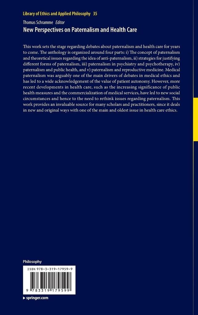 Weitere Ansicht: New Perspectives on Paternalism and Health Care