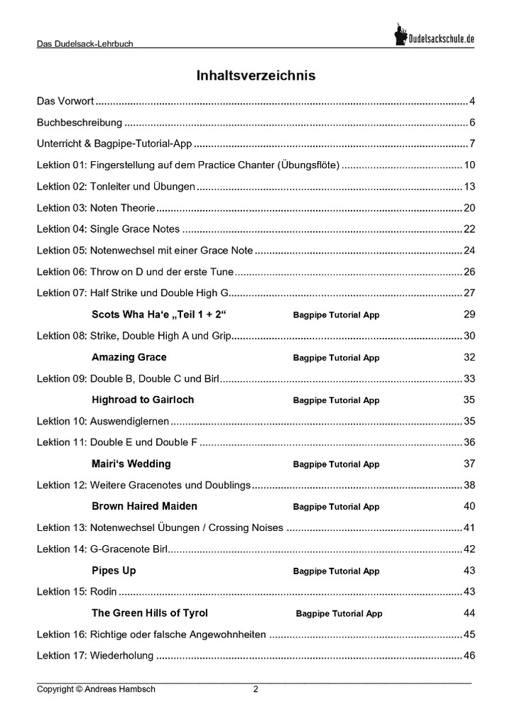 Weitere Ansicht: Das Dudelsack-Lehrbuch inkl. App-Kooperation | Andreas Hambsch