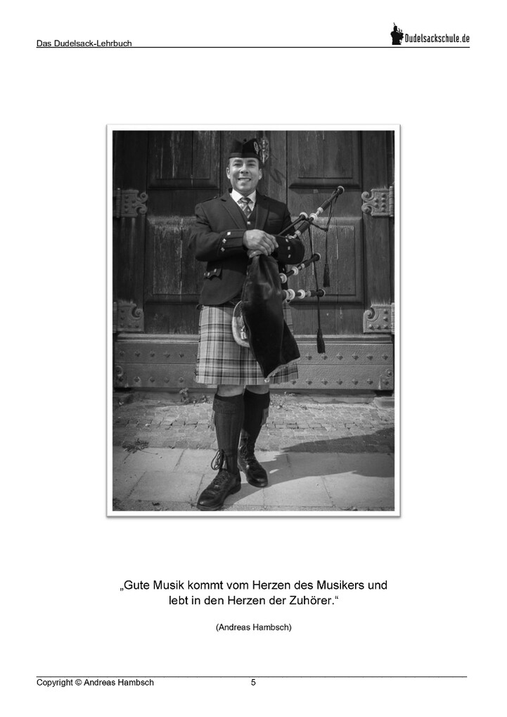 Weitere Ansicht: Das Dudelsack-Lehrbuch inkl. App-Kooperation | Andreas Hambsch
