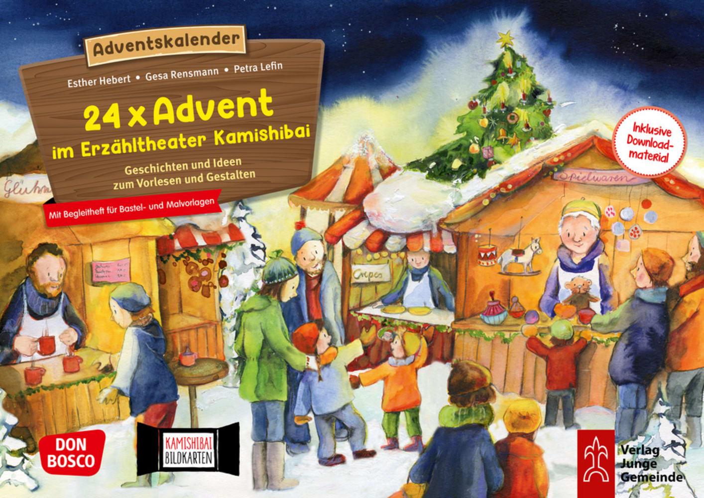 Produktbild: 24 x Advent im Erzähltheater Kamishibai. Adventskalender.