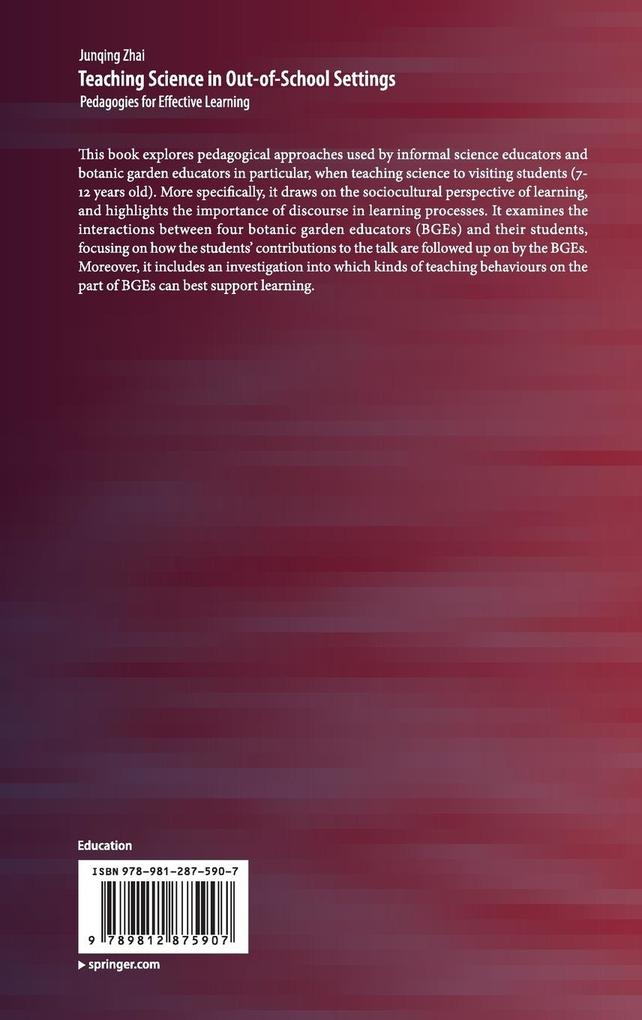 Weitere Ansicht: Teaching Science in Out-of-School Settings | Junqing Zhai