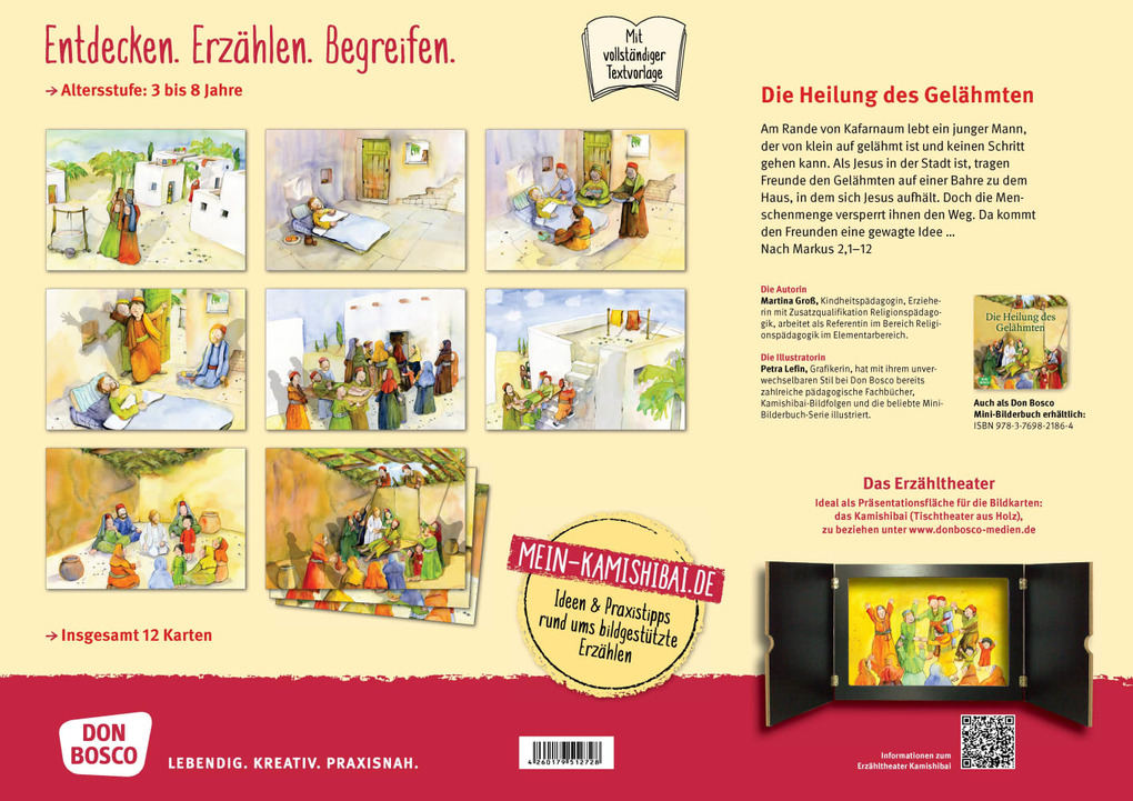 Weitere Ansicht: Die Heilung des Gelähmten. Kamishibai Bildkartenset. | Martina Groß