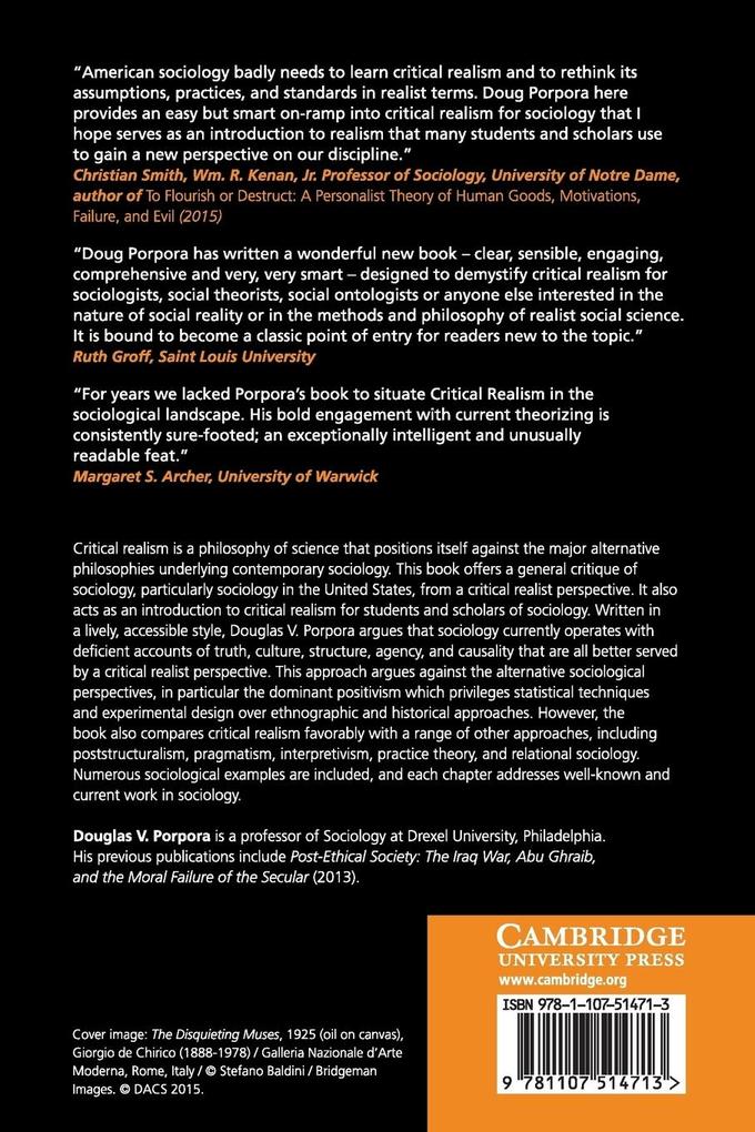 Weitere Ansicht: Reconstructing Sociology | Douglas V. Porpora