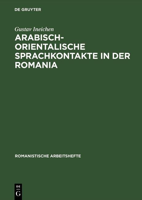 Produktbild: Arabisch-orientalische Sprachkontakte in der Romania | Gustav Ineichen