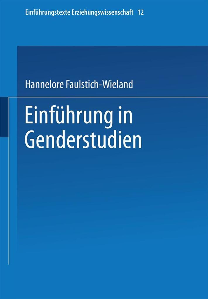 Produktbild: Einführung in Genderstudien | Hannelore Faulstich-Wieland