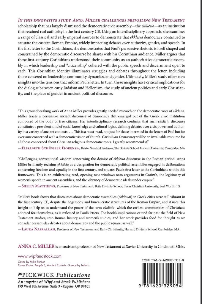 Weitere Ansicht: Corinthian Democracy | Anna C. Miller