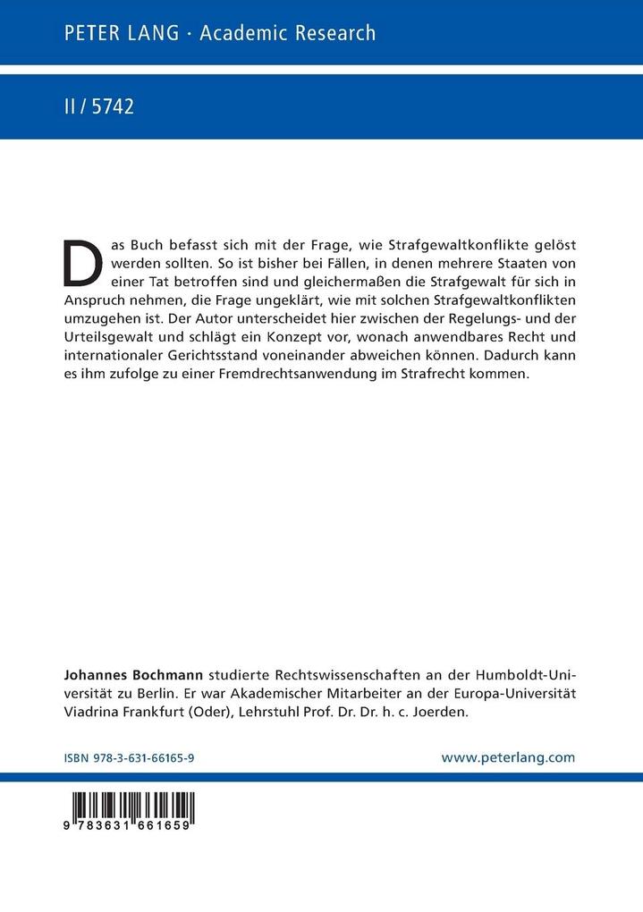 Weitere Ansicht: Strafgewaltkonflikte und ihre Lösung | Johannes Bochmann