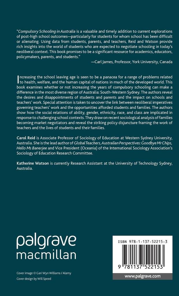 Weitere Ansicht: Compulsory Schooling in Australia | Carol Reid, Katherine Watson