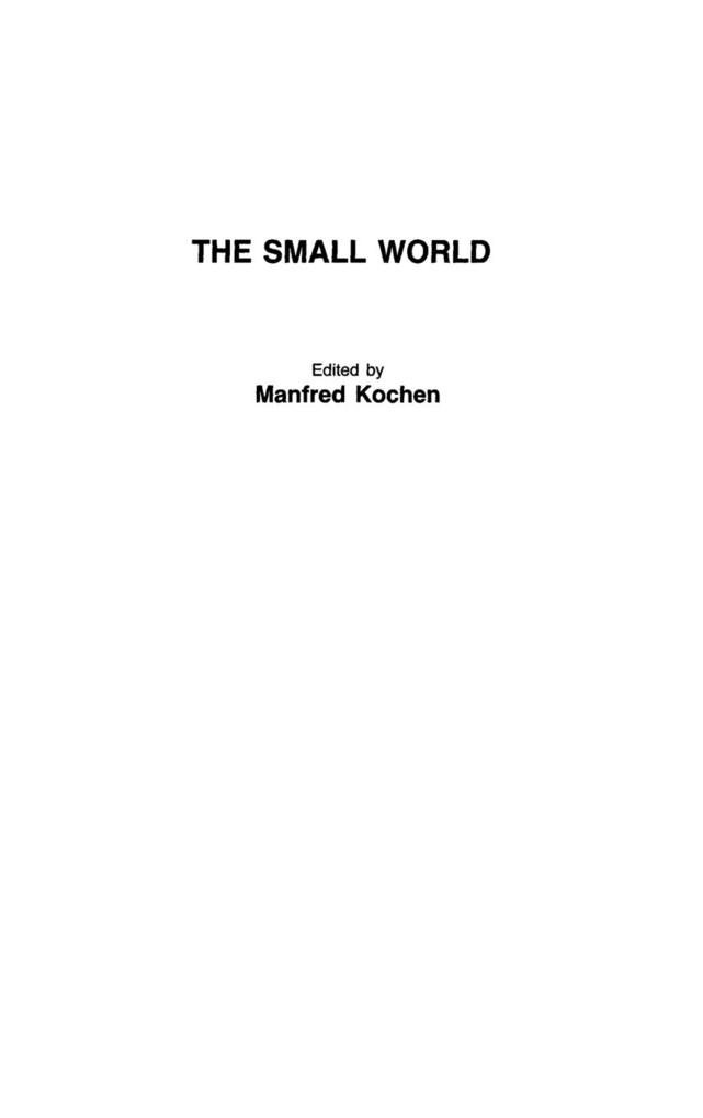 Produktbild: The Small World | Manfred Kochen