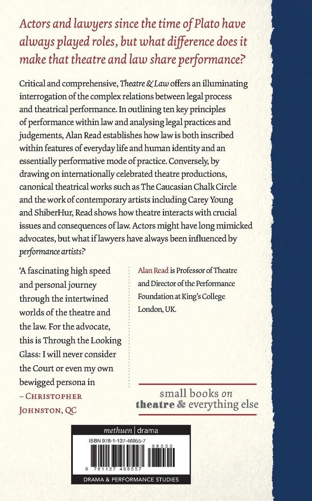 Weitere Ansicht: Theatre and Law | Alan Read
