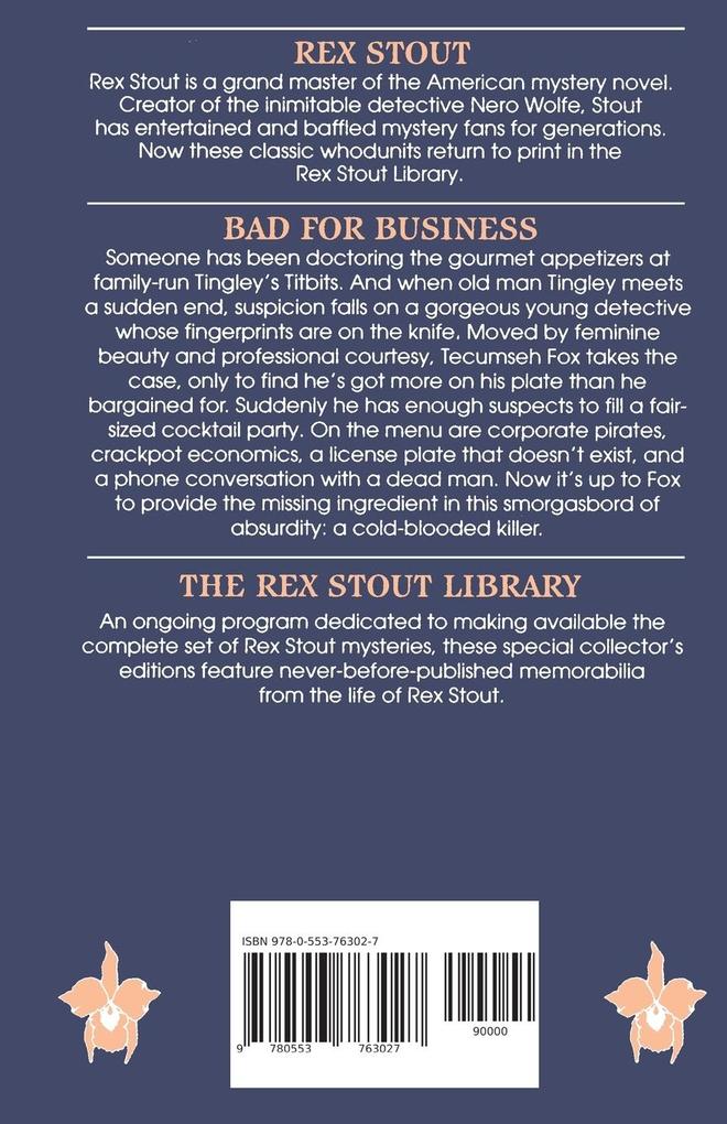 Weitere Ansicht: Bad for Business | Rex Stout
