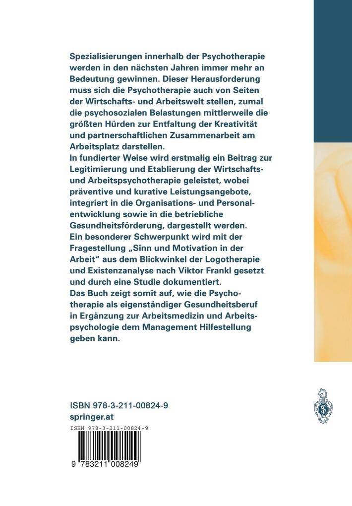 Weitere Ansicht: Psychotherapie in der Arbeitswelt | Helmut Graf