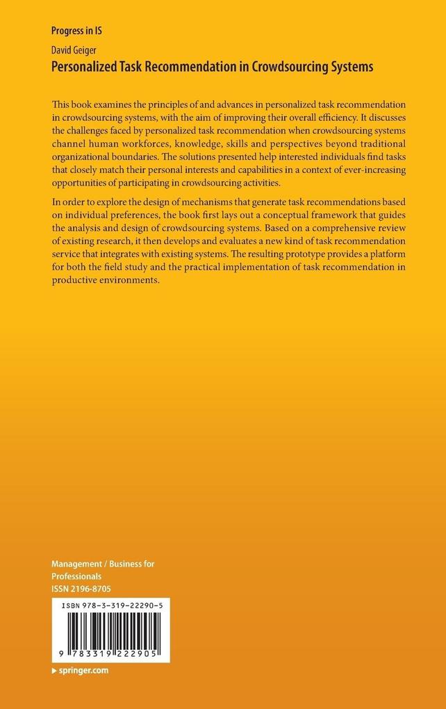 Weitere Ansicht: Personalized Task Recommendation in Crowdsourcing Systems | David Geiger