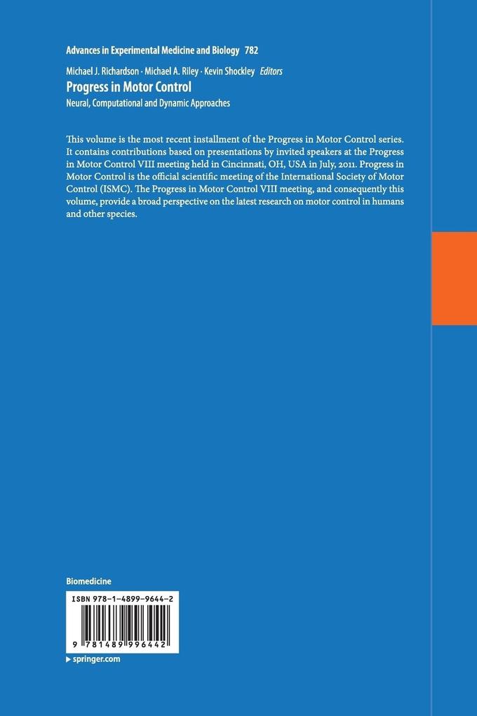 Weitere Ansicht: Progress in Motor Control