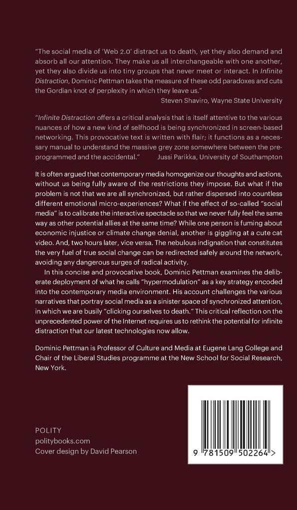 Weitere Ansicht: Infinite Distraction | Dominic Pettman