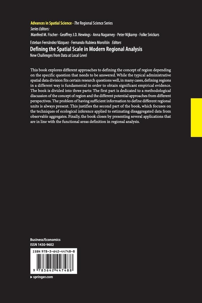 Weitere Ansicht: Defining the Spatial Scale in Modern Regional Analysis