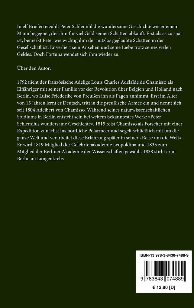 Weitere Ansicht: Peter Schlemihls wundersame Geschichte | Adelbert Von Chamisso