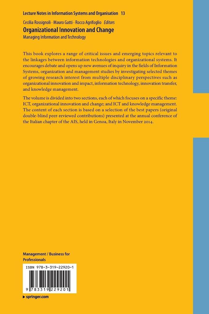 Weitere Ansicht: Organizational Innovation and Change