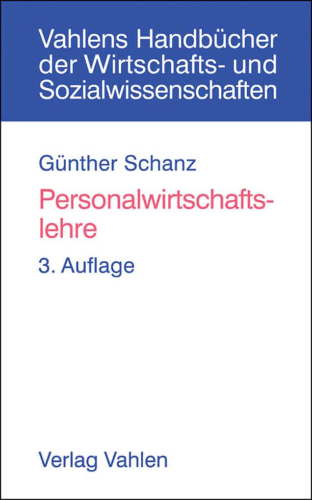 Produktbild: Personalwirtschaftslehre | Günther Schanz