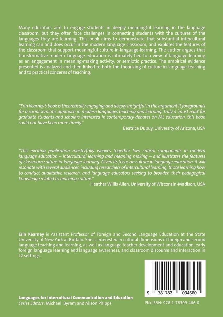 Weitere Ansicht: Intercultural Learning in Modern Language Education | Erin Kearney