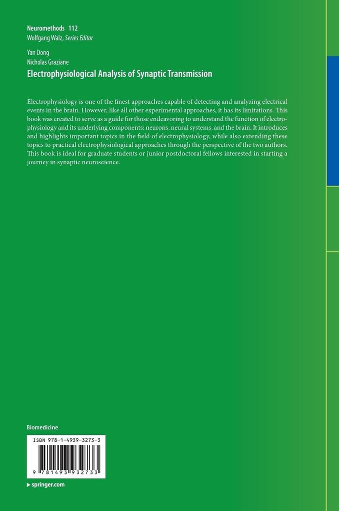 Weitere Ansicht: Electrophysiological Analysis of Synaptic Transmission | Yan Dong, Nicholas Graziane