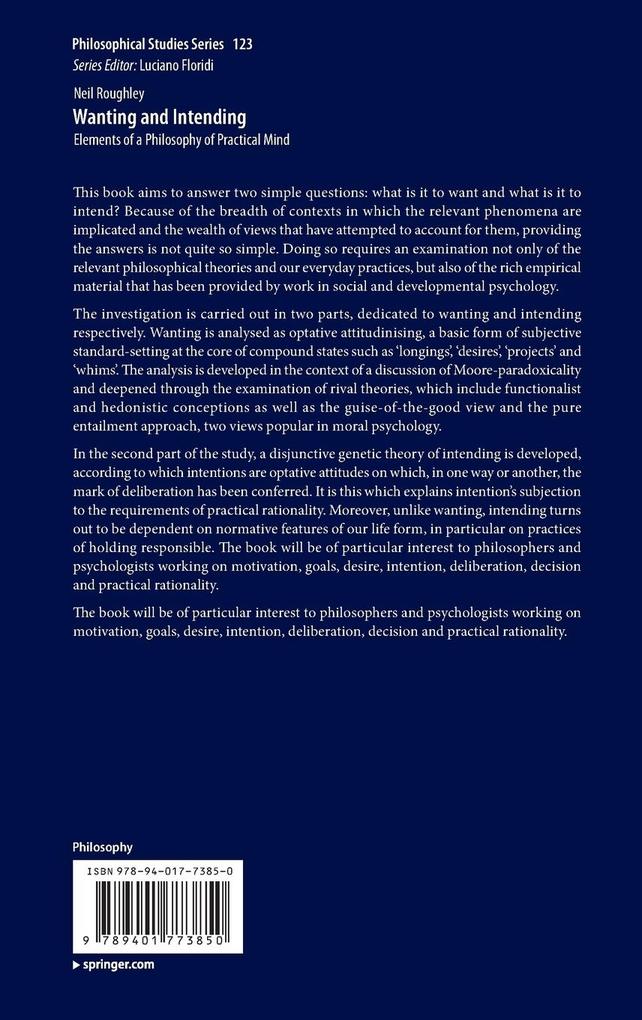 Weitere Ansicht: Wanting and Intending | Neil Roughley
