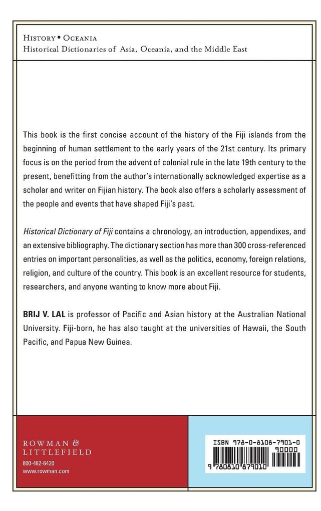 Weitere Ansicht: Historical Dictionary of Fiji | Brij V. Lal