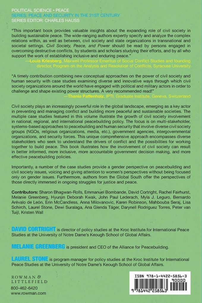 Weitere Ansicht: Civil Society, Peace, and Power