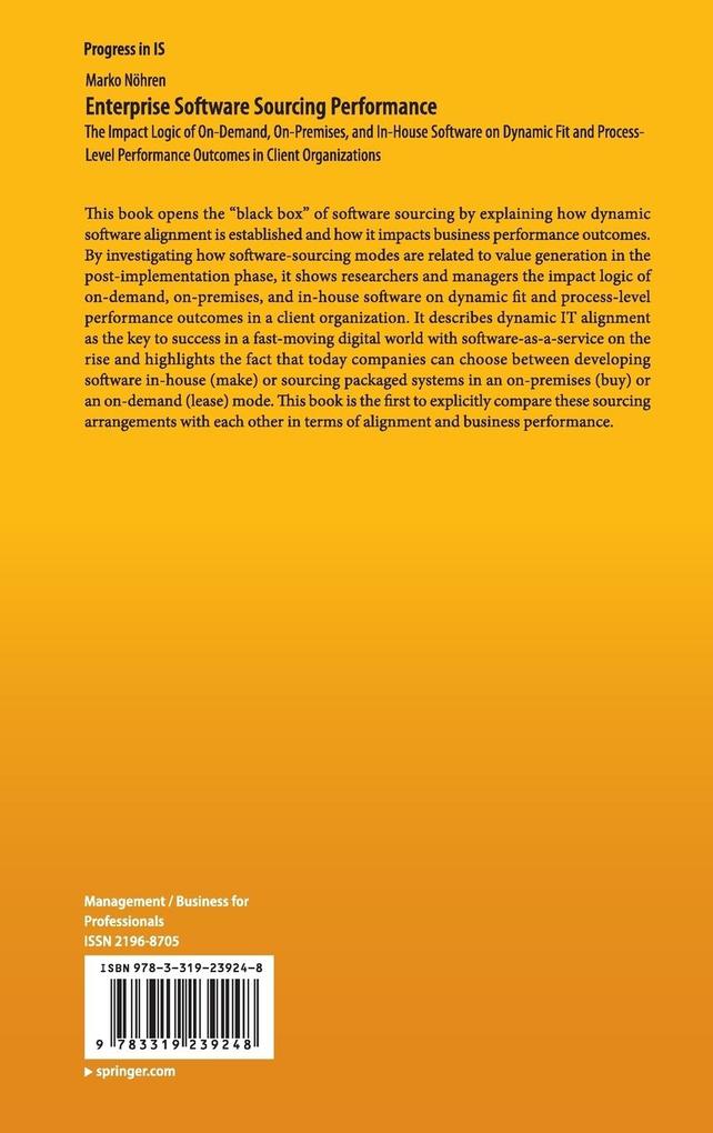 Weitere Ansicht: Enterprise Software Sourcing Performance | Marko Nöhren