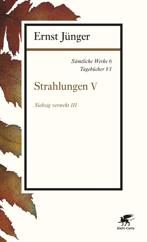 Produktbild: Sämtliche Werke - Band 6 | Ernst Jünger