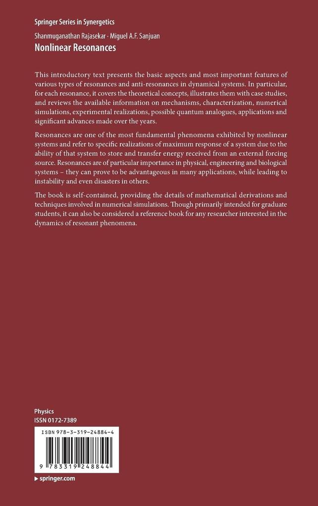 Weitere Ansicht: Nonlinear Resonances | Miguel A. F. Sanjuan, Shanmuganathan Rajasekar