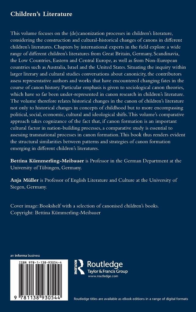 Weitere Ansicht: Canon Constitution and Canon Change in Children's Literature