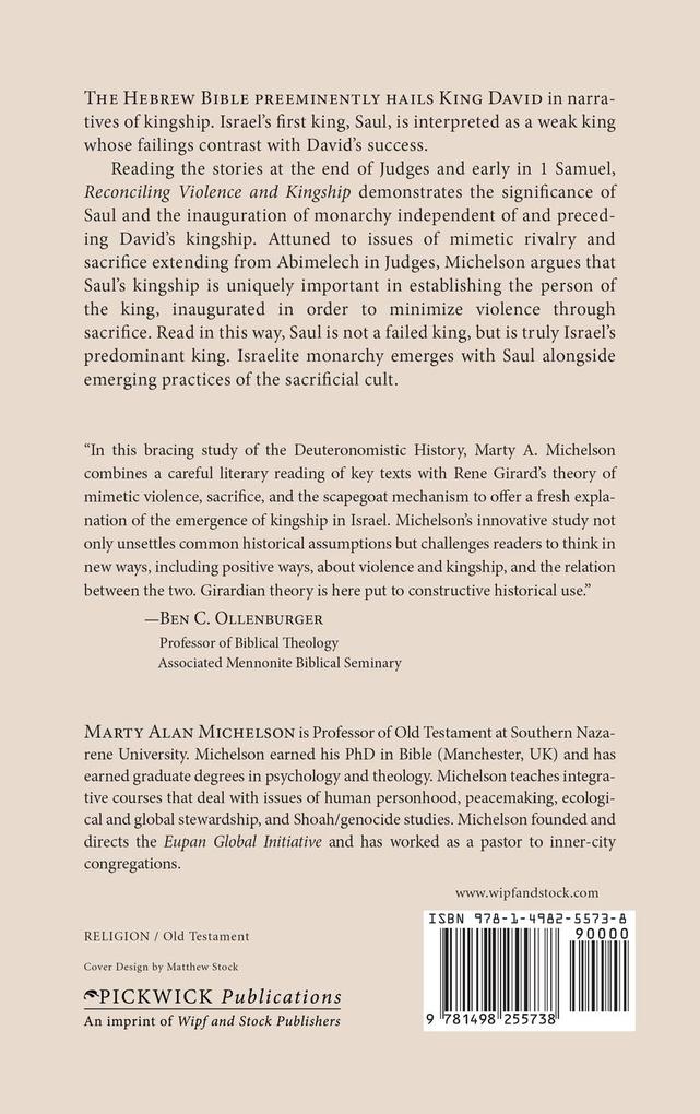 Weitere Ansicht: Reconciling Violence and Kingship | Marty Alan Michelson