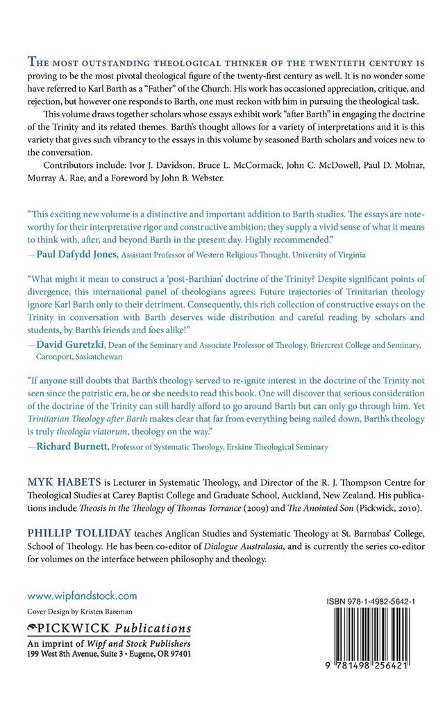 Weitere Ansicht: Trinitarian Theology after Barth