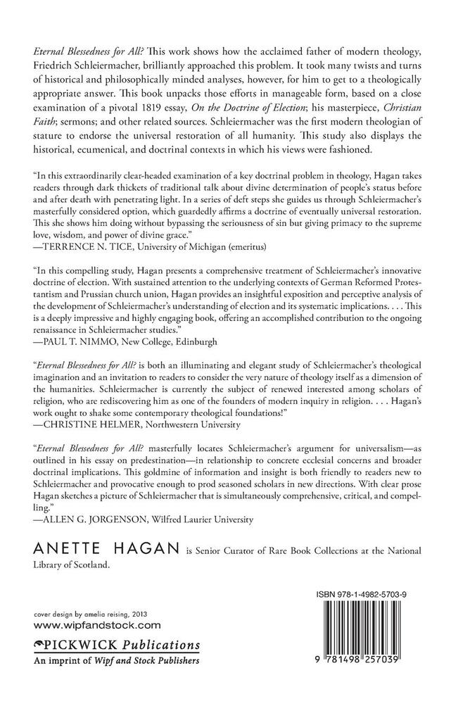 Weitere Ansicht: Eternal Blessedness for All? | Anette I. Hagan