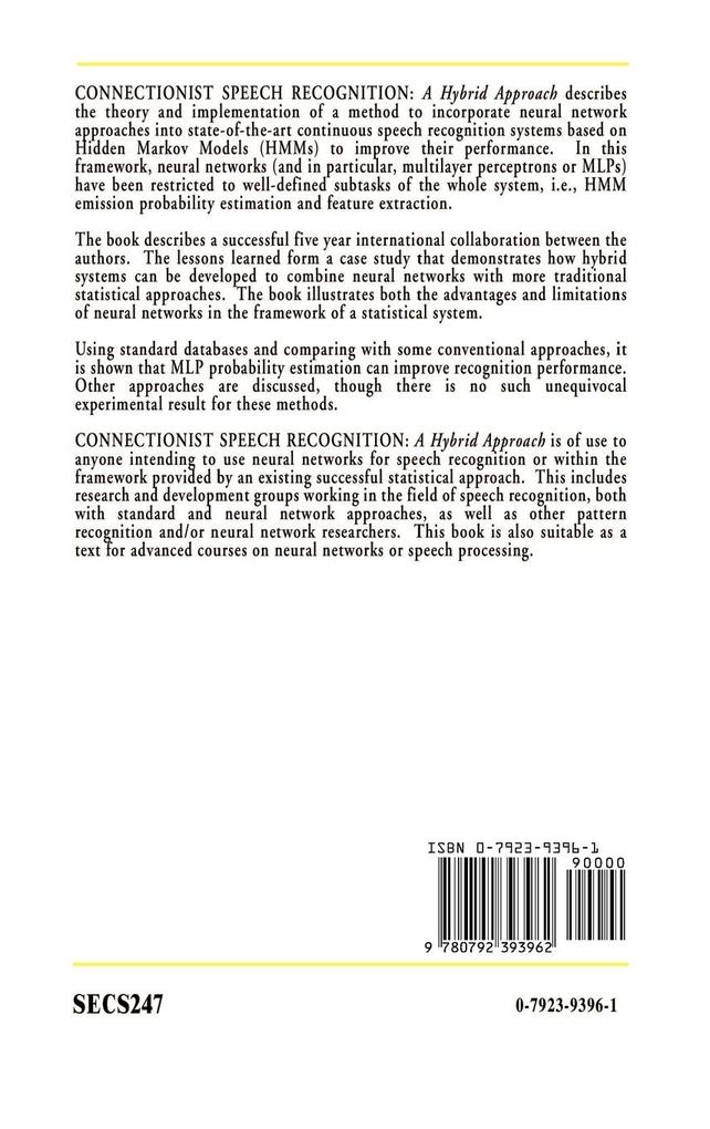 Weitere Ansicht: Connectionist Speech Recognition | Hervé A. Bourlard, Nelson Morgan