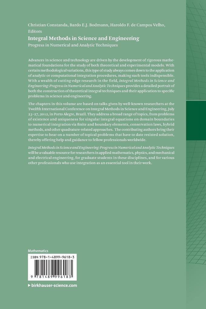 Weitere Ansicht: Integral Methods in Science and Engineering