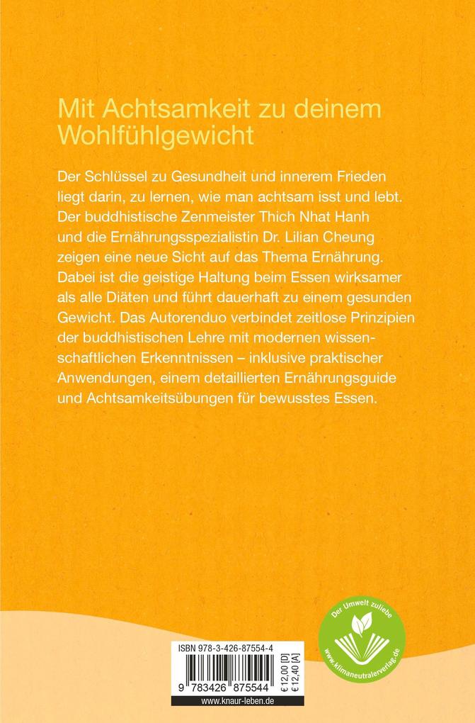 Weitere Ansicht: achtsam essen - achtsam leben | Thich Nhat Hanh, Lilian Cheung, Nhat Thich