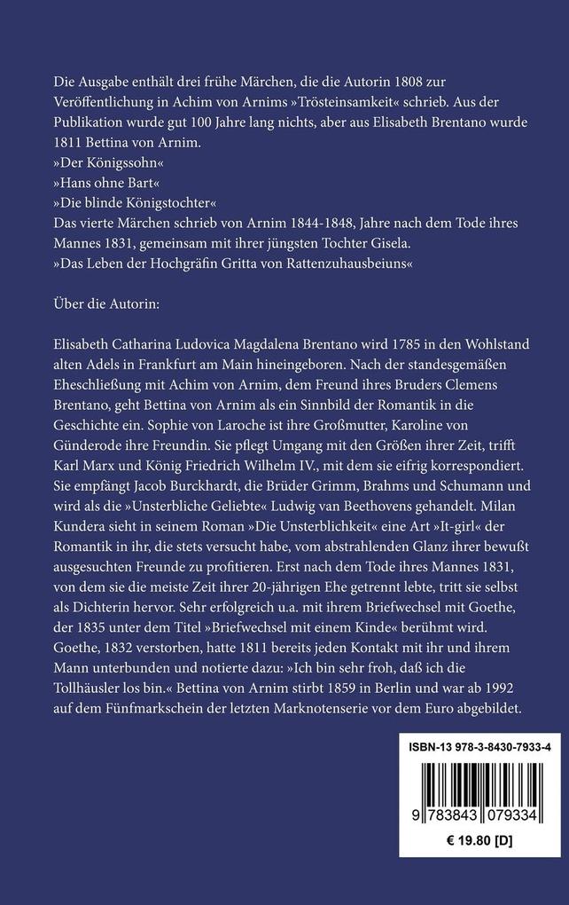 Weitere Ansicht: Das Leben der Hochgräfin Gritta von Rattenzuhausbeiuns | Bettina Von Arnim