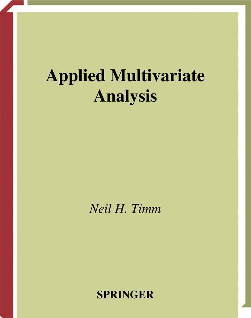 Produktbild: Applied Multivariate Analysis | Neil H. Timm