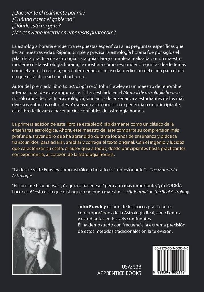 Weitere Ansicht: Manual de Astrología Horaria - Versión extendida | John Frawley