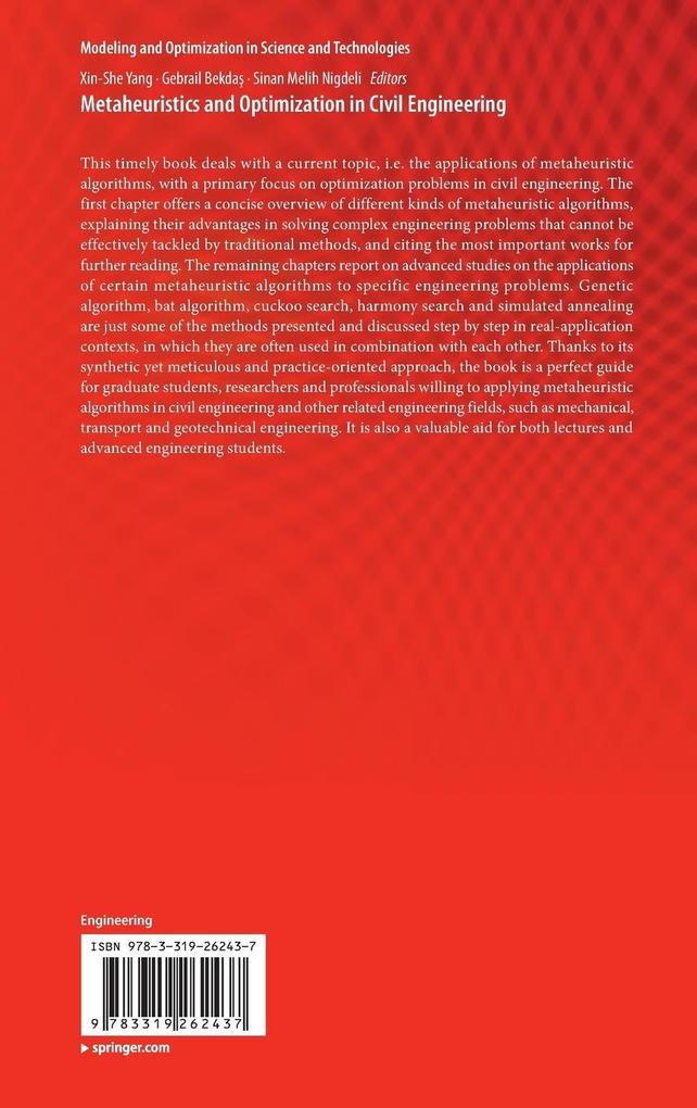 Weitere Ansicht: Metaheuristics and Optimization in Civil Engineering