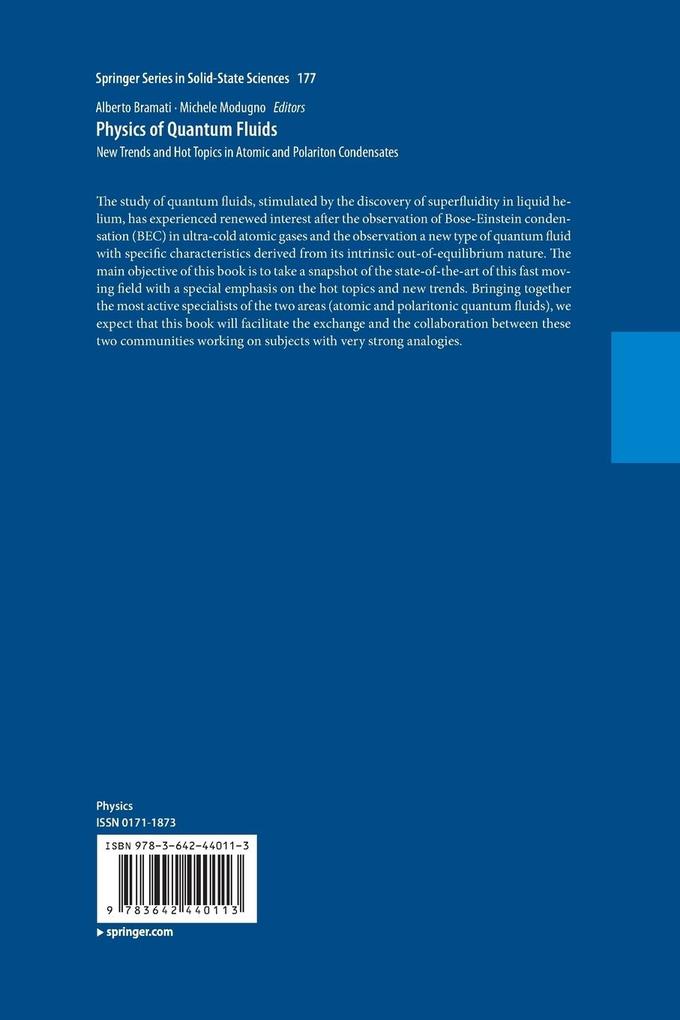 Weitere Ansicht: Physics of Quantum Fluids