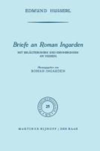 Produktbild: Briefe an Roman Ingarden | Edmund Husserl, Roman S. Ingarden
