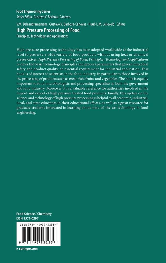 Weitere Ansicht: High Pressure Processing of Food