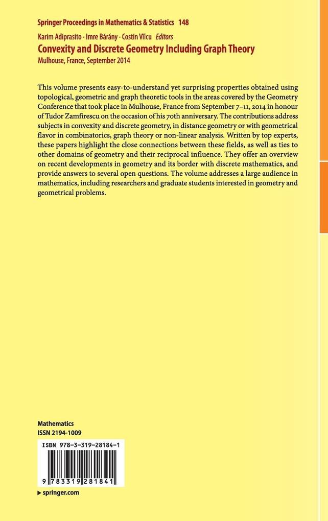 Weitere Ansicht: Convexity and Discrete Geometry Including Graph Theory