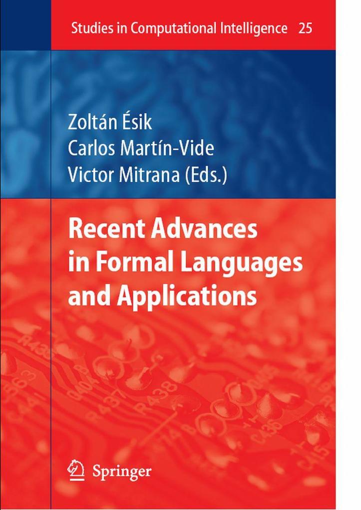 Produktbild: Recent Advances in Formal Languages and Applications